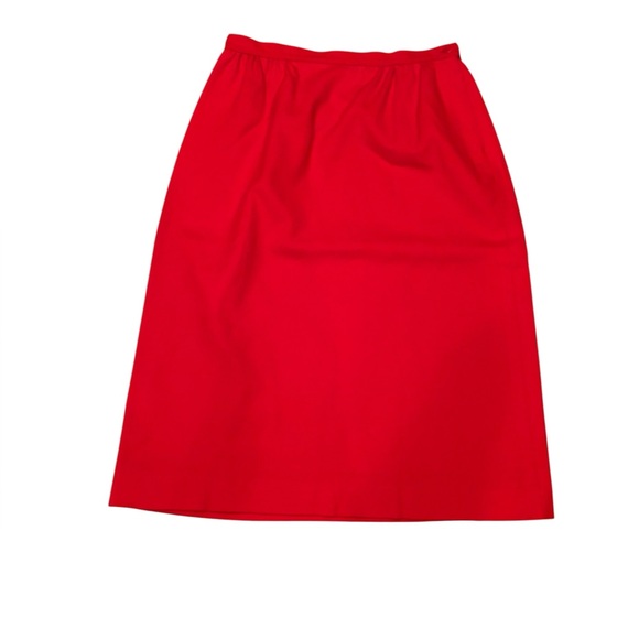 Pendleton Women’s Red Skirt 100% Virgin Wool Size 14 - Picture 1 of 5